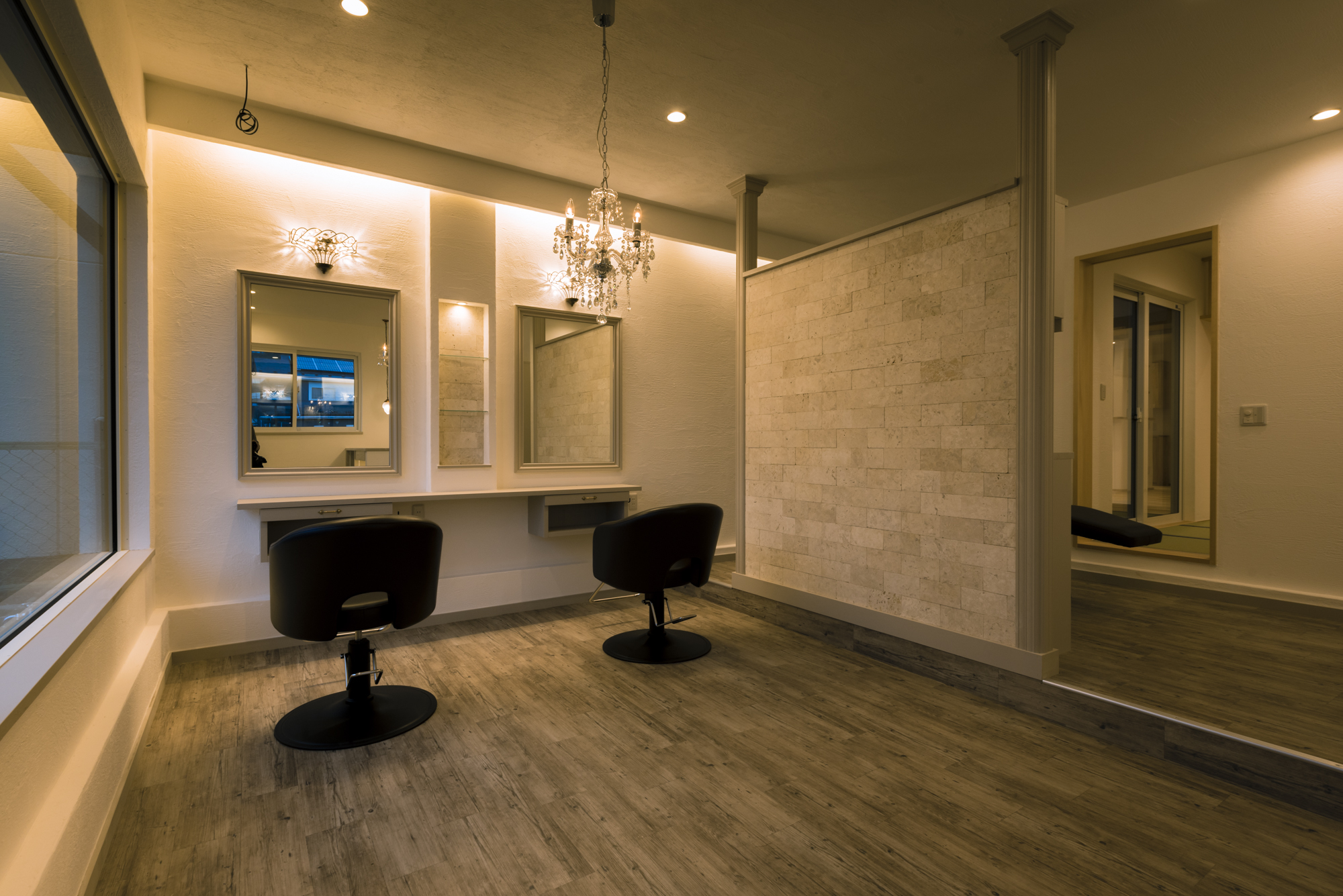 ヘアサロン　ルシーク店舗内装工事